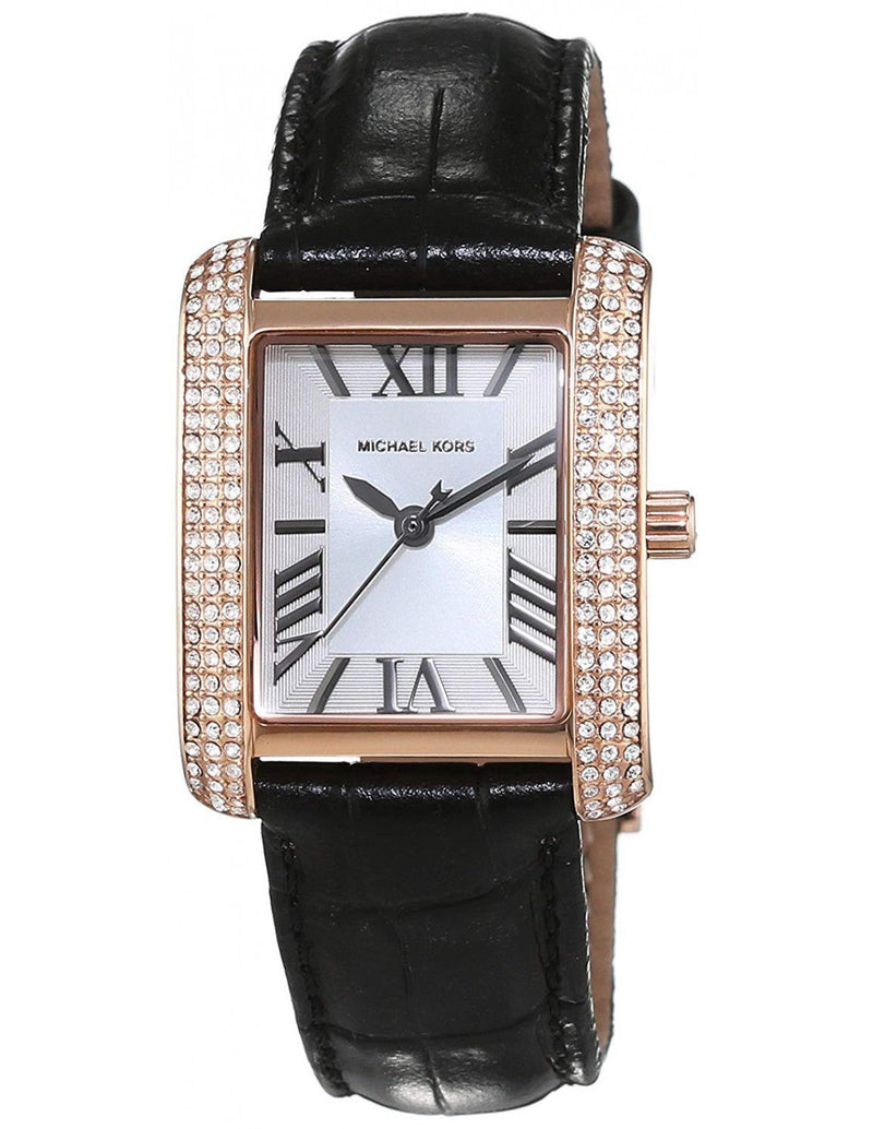 Michael Kors Rose Quartz Black Leather Ladies Watch  MK2336 - Big Daddy Watches