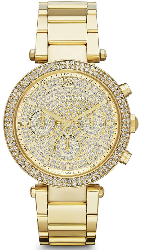 Michael Kors Parker Gold Glitz Crystal Gold Women's Watch MK5856