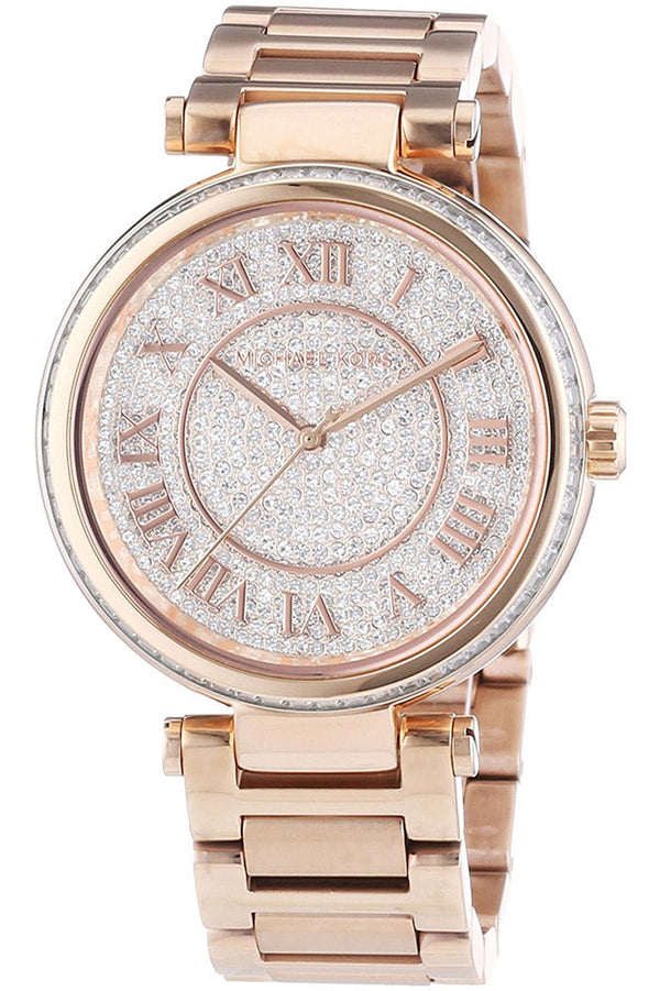 Michael Kors Skylar Crystal Pave Dial Rose gold-tone Ladies Watch MK5868