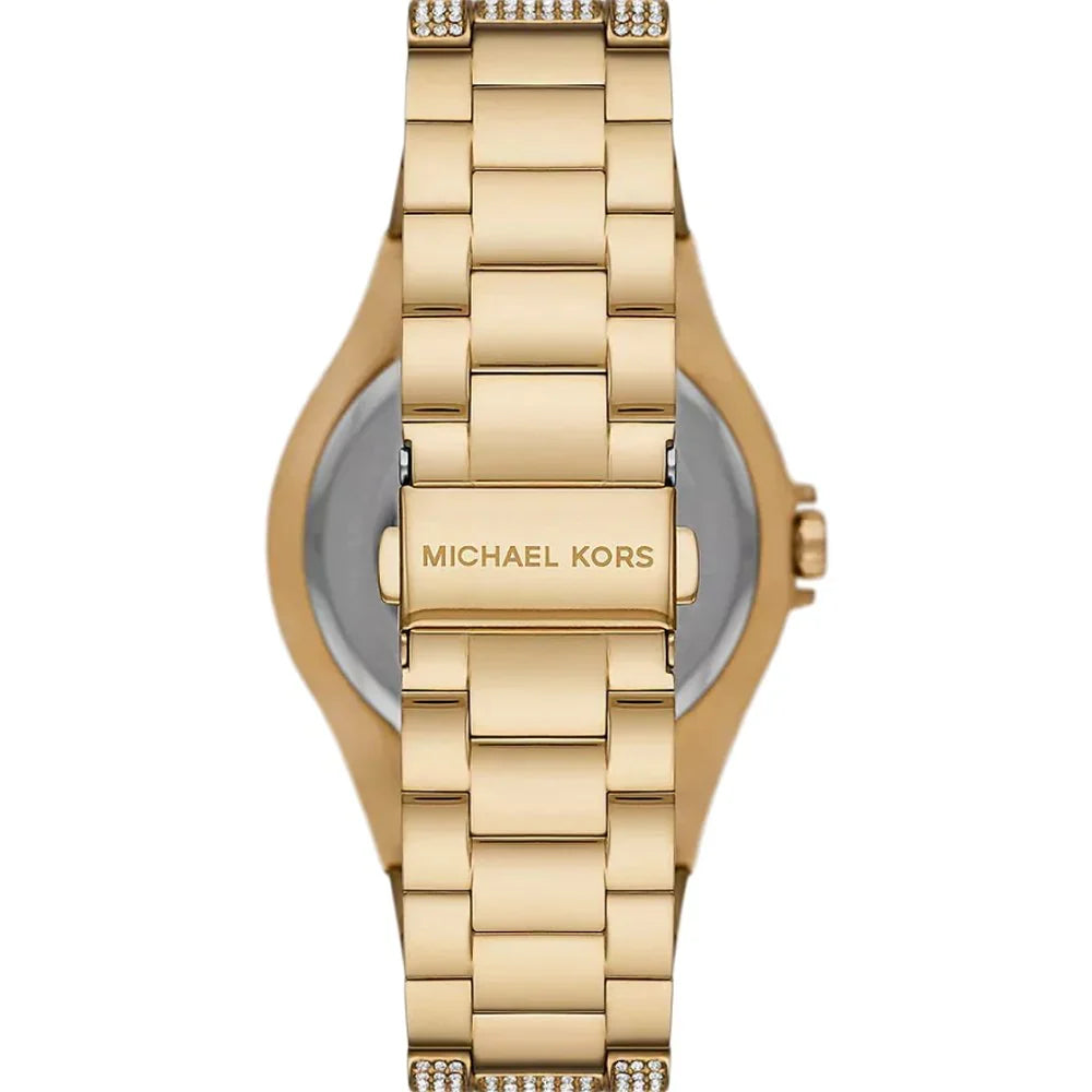 Michael Kors Oversized Lennox Pavé Gold-Tone Watch MK6991