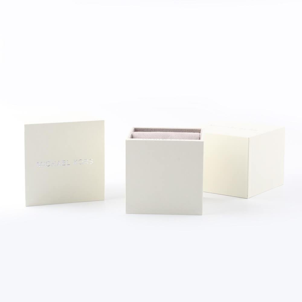 Michael Kors white branded gift boxes and packaging