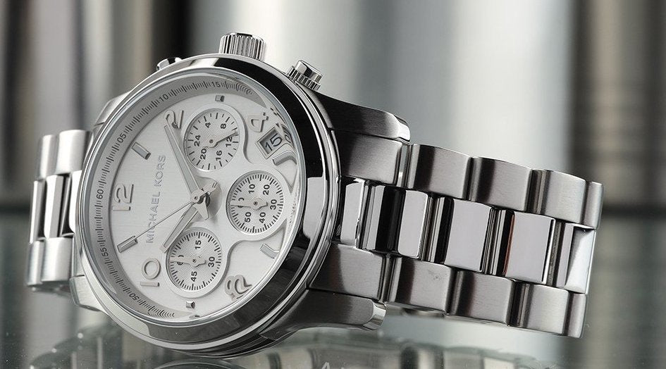 Michael Kors Iconic Runway Chronograph Silver Women's Watch - MK7325