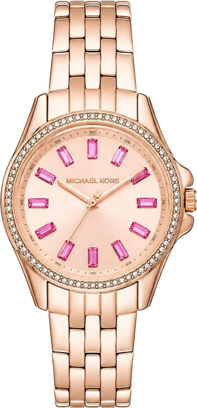Michael Kors Mini Pilot Pavé Rose Gold Watch - MK7367