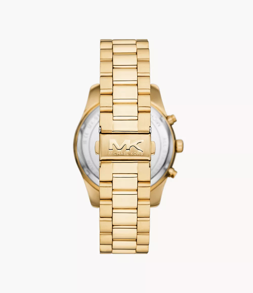 Michael Kors Oversized Lexington Blue Dial Multifunction Gold Men's Watch - MK9153