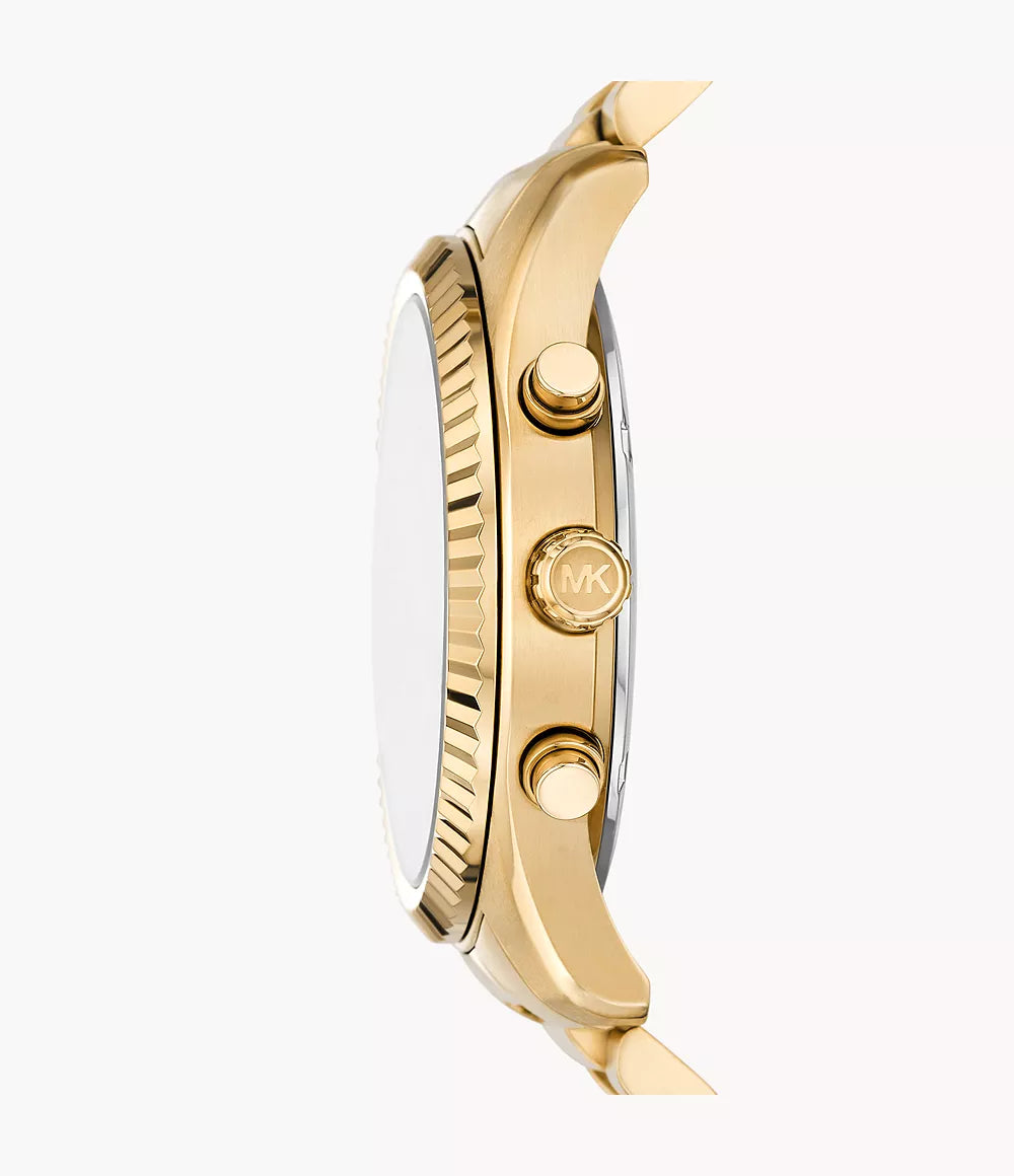 Michael Kors Oversized Lexington Blue Dial Multifunction Gold Men's Watch - MK9153