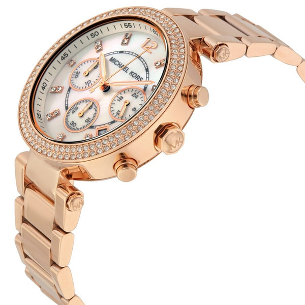 Michael Kors Parker Chronograph Rose Gold Ladies Watch MK5491