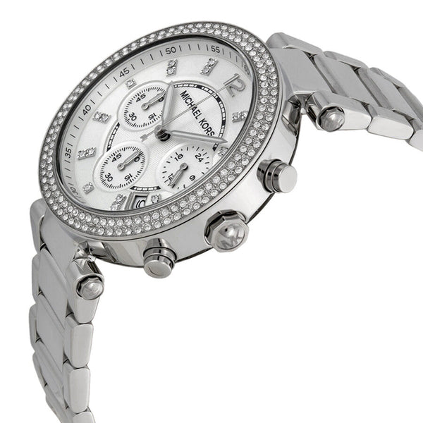 Michael Kors Parker Chronograph Silver Ladies Watch MK5353