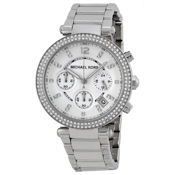 Michael Kors Parker Chronograph Silver Ladies Watch MK5353