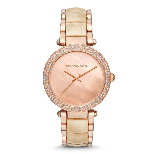 Michael Kors Parker Pink Mother Of Pearl Dial Ladies Watch MK6492 - BigDaddy Watches