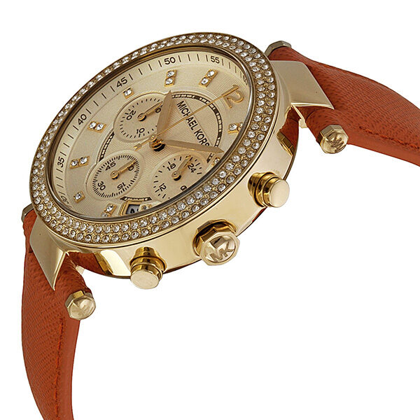 Michael Kors Parkers Chronograph Champagne Dial Gold-tone Ladies Watch MK2279 - BigDaddy Watches #2