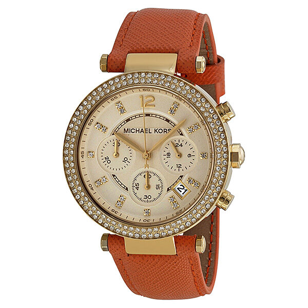 Michael Kors Parkers Chronograph Champagne Dial Gold-tone Ladies Watch MK2279 - BigDaddy Watches