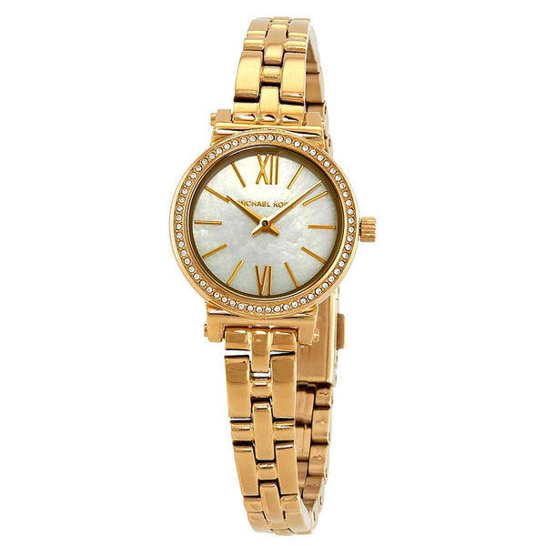 Michael Kors Petite Sofie Crystal Mother of Pearl Dial Ladies Watch MK3833 - BigDaddy Watches