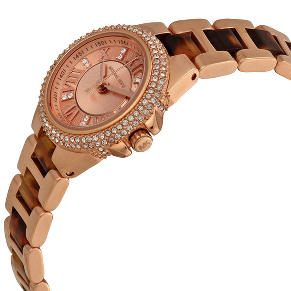 Michael Kors Pettite Camille Rose Dial Rose Gold-tone and Tortoise-shell Acetate Ladies Watch MK4289 - BigDaddy Watches #2