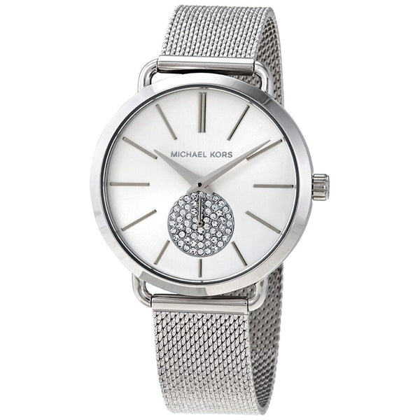 Michael Kors Portia Crystal Quartz Silver Dial Ladies Watch MK3843 - BigDaddy Watches