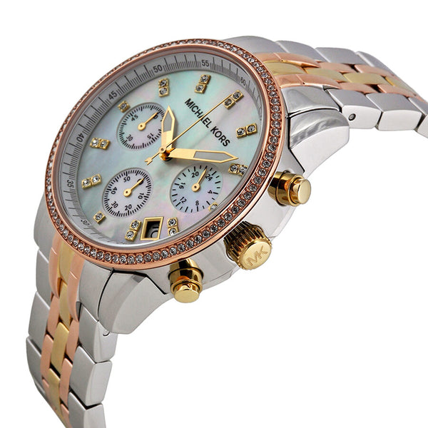 Michael Kors Ritz Chronograph Mother of Pearl Dial Ladies Watch MK5650 - BigDaddy Watches #2