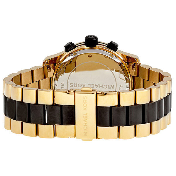 Michael Kors Runway Chronograph Black Dial Gold Men's Watch MK8265