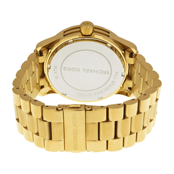 Michael Kors Runway Gold Crystal Pave Dial Bling Watch MK5706