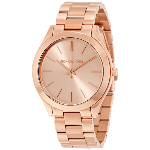 Michael Kors Slim Runway Rose Gold Dial Unisex Watch MK3197