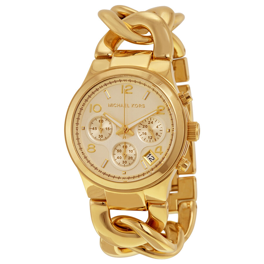 Michael Kors Runway Twist Chronograph Gold-tone Ladies Watch MK3131