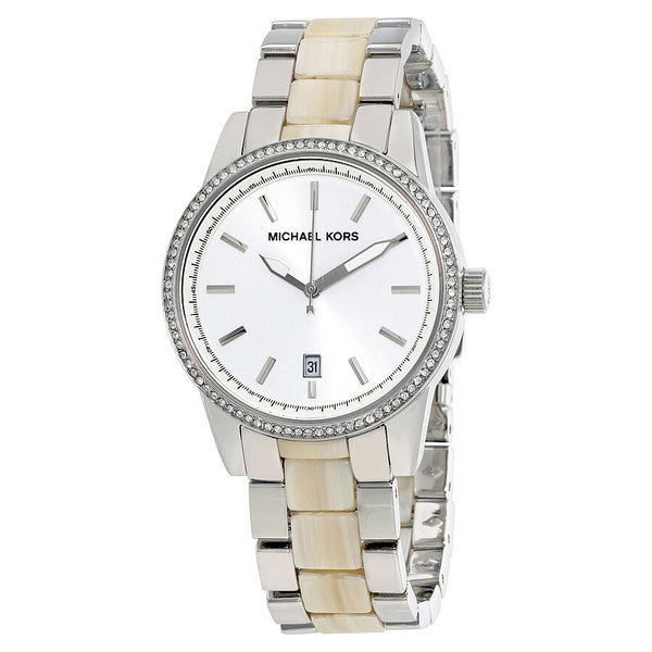 Michael Kors Silver Dial Steel and Acrylic Ladies Watch MK6371 - BigDaddy Watches