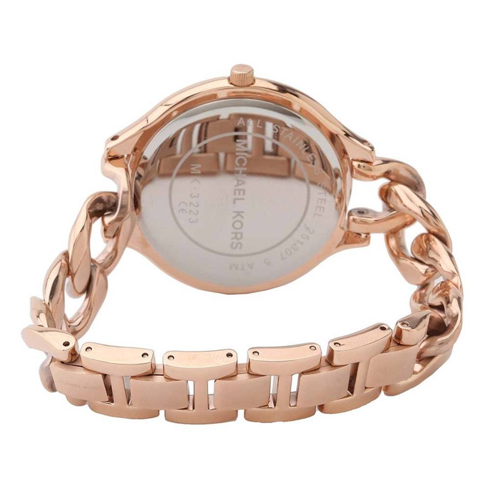 Michael Kors Slim Runway Twist Rose Dial Ladies Watch MK3223 - The Watches Men & CO #5