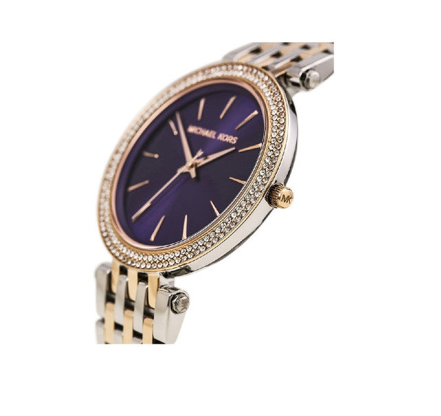 Michael Kors Two Tone Darci Purple Dial Women's Watch MK3353