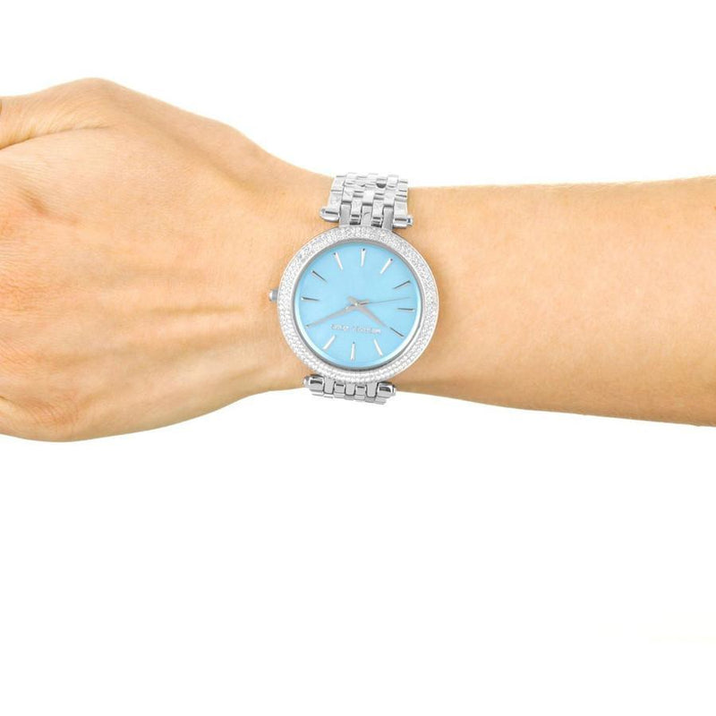 Michael Kors Darci Turquoise Mother Of Pearl Dial Ladies Watch MK3515