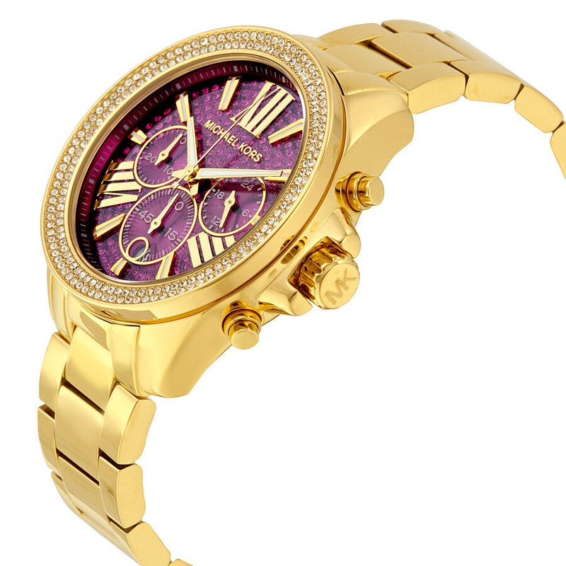 Michael Kors Wren Fuchsia Crystal Pave Gold-tone Stainless Steel Ladies Watch MK6290 - BigDaddy Watches #2