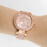 Michael Kors Parker Chronograph Blush Dial Ladies Watch MK5896 Water resistance: 100 meters / 330 feet Movement: Quartz  