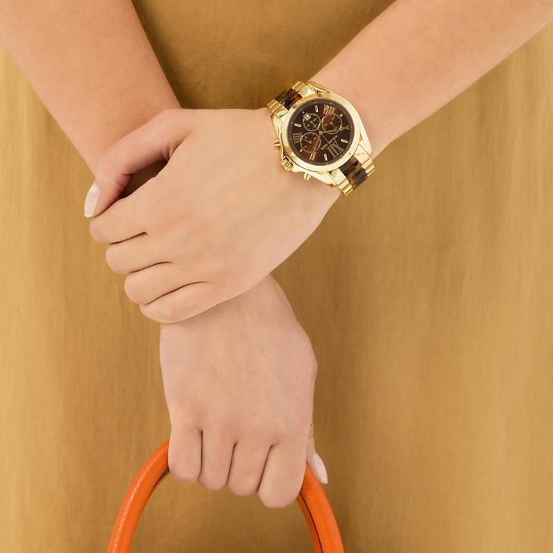 Michael Kors Bradshaw Chronograph Chocolate Dial Ladies Watch MK5696 Water resistance: 50 meters / 165 feet Movement: Quartz  