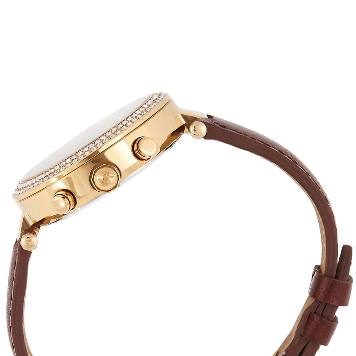 Michael Kors Parker Champagne Gold Dial Brown Leather Strap Watch for Women - MK2249 MK2249 - Image 6