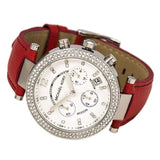 Michael Kors Parker Chronograph Dial Pink Leather Ladies Watch MK2278