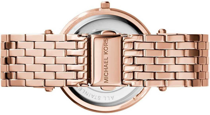 Michael Kors Darci Red Swarovski Dial Rose Gold Ladies Watch MK3378