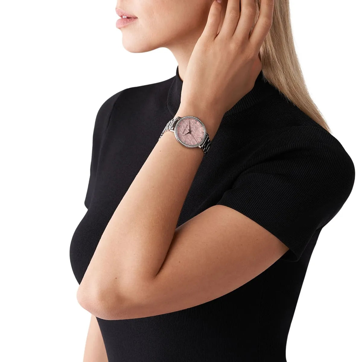 Michael Kors Pyper Pink Dial Silver Women's Watch - MK4631