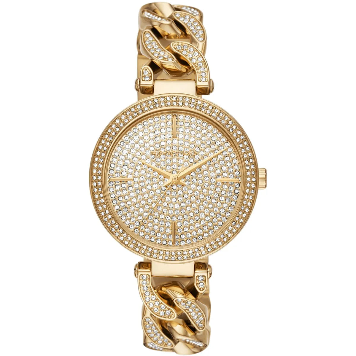 Michael Kors Catelyn Quartz Crystal Glitz Dial Gold-Tone Women's Watch - MK4674