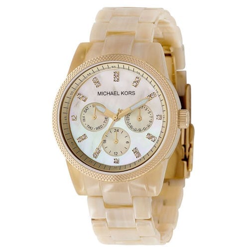 Michael Kors Jet Set Horn Mother of Pearl Dial Ladies Watch MK5039