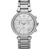 Michael Kors Parker Chronograph Silver Ladies Watch MK5353