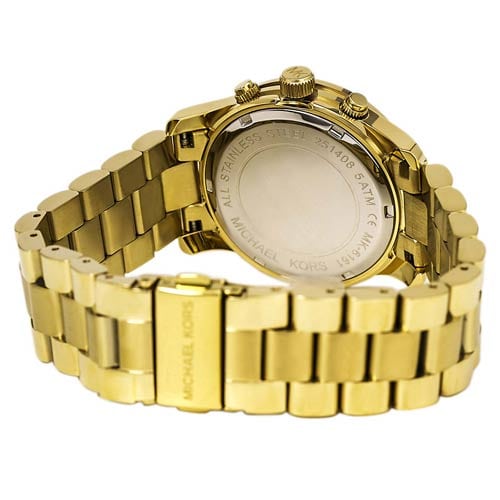 Michael Kors Runway Pink Dial Gold Women's Watch MK6161