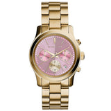 Michael Kors Runway Pink Dial Gold Women's Watch MK6161