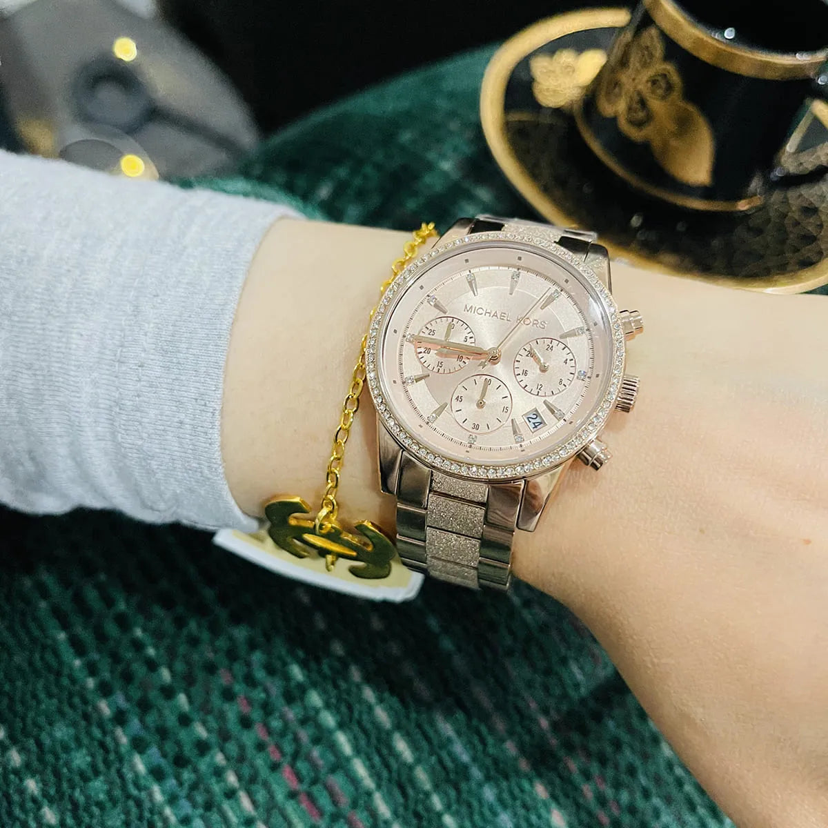 Michael Kors Ritz Chronograph Rose Gold Women's Watch - MK6598