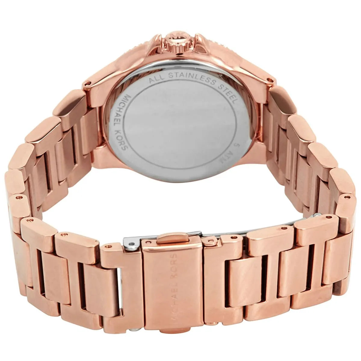 Michael Kors Camille Chronograph White Dial Rose-gold Women's Watch - MK6845