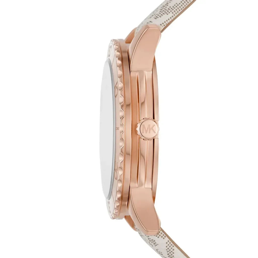 Michael Kors Oversized Runway Dive Pavé Rose Gold-Tone and Logo Women's Watch - MK6980