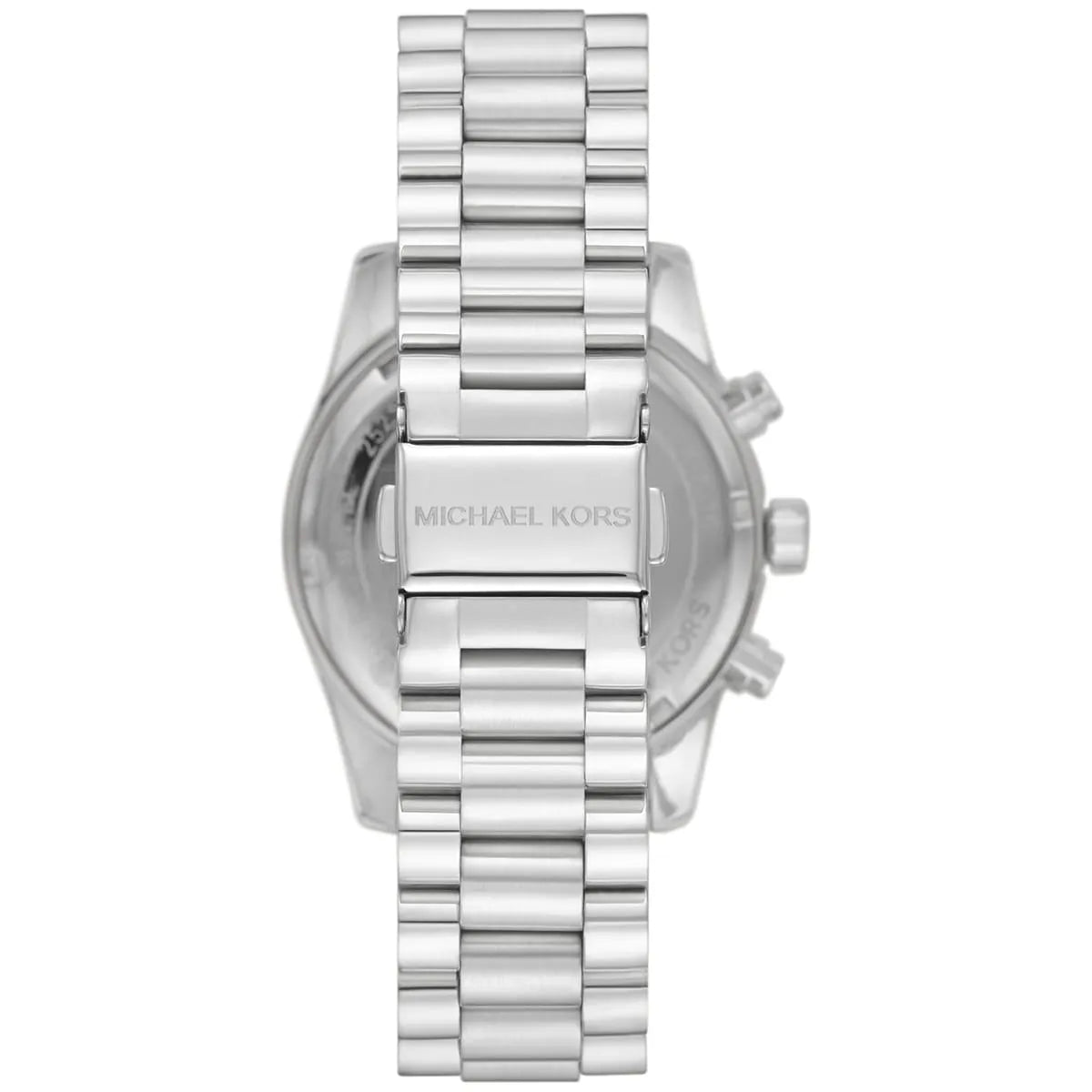 Michael Kors Lexington Chronograph Chambray Blue Dial Silver Watch - MK7215