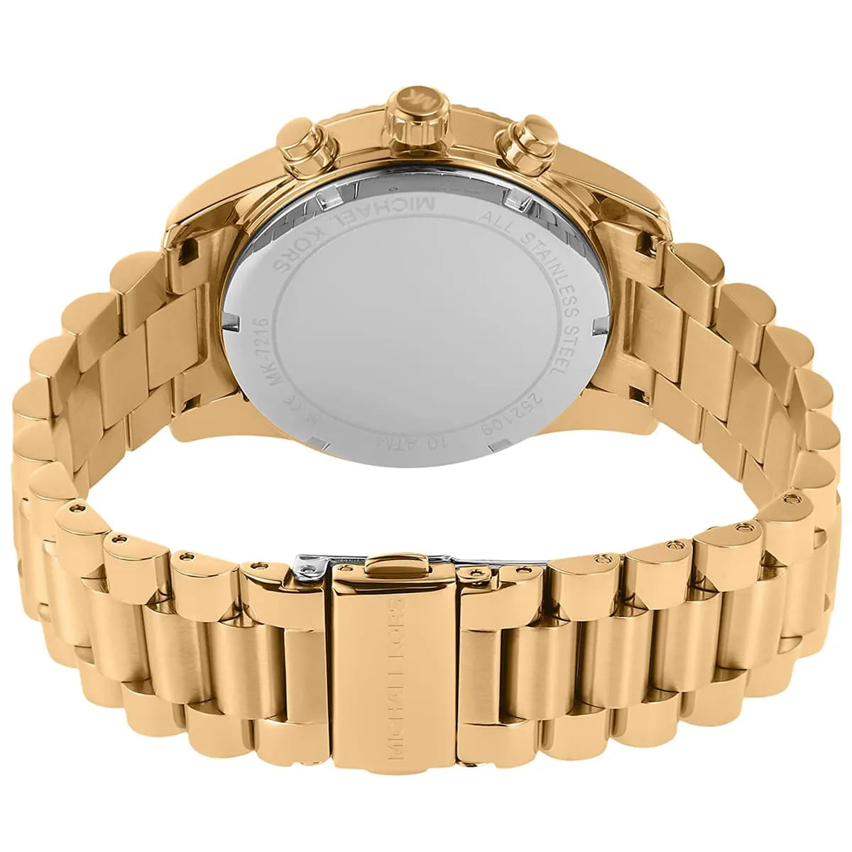 Michael Kors Lexington Chronograph Turquoise Enamel Dial Gold Women's Watch - MK7216