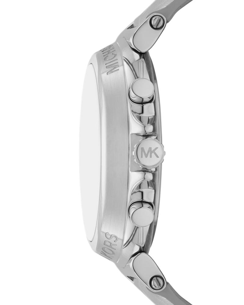 Michael Kors Maren Chronograph Silver Dial and Genuine Leather Women's Watch - MK7509