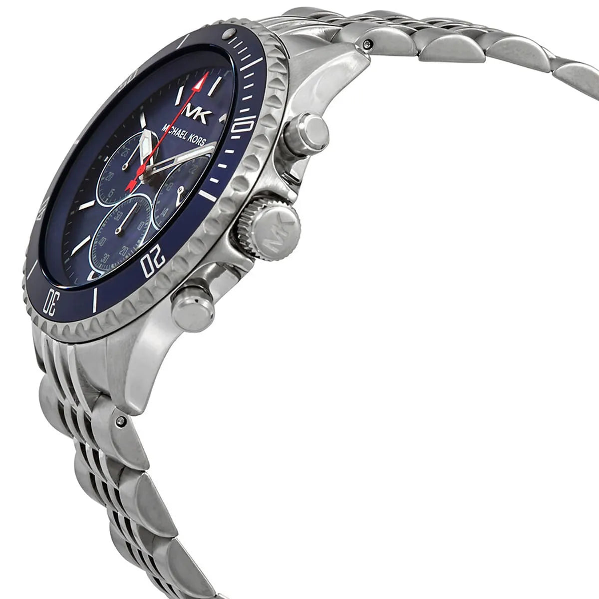 Michael Kors Bayville Chronograph Navy Blue Dial Silver Men's Watch -  MK8896
