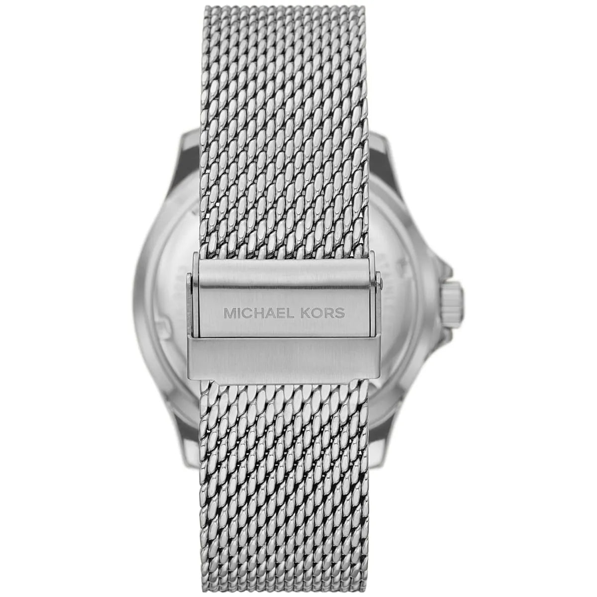 Michael Kors Everest watch caseback and mesh strap with branded clasp