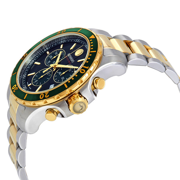 Movado 800 Chronograph Green Dial Two-tone Men's Watch #2600148 - Watches of America #2