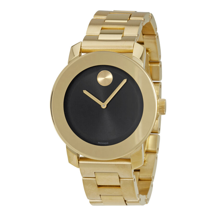 Movado Bold Black Dial Gold-tone Watch - 3600397