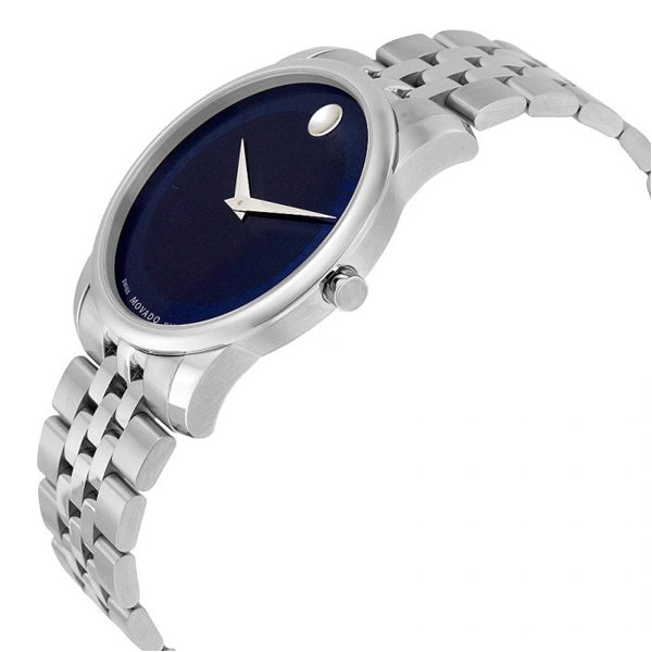 Movado Museum Classic Silver Stainless Steel Blue Dial Quartz Men's Watch - 606982